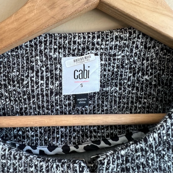Cabi 5299 The Times Jacket Sweater Cardigan Black White Women’s Small - Picture 3 of 9